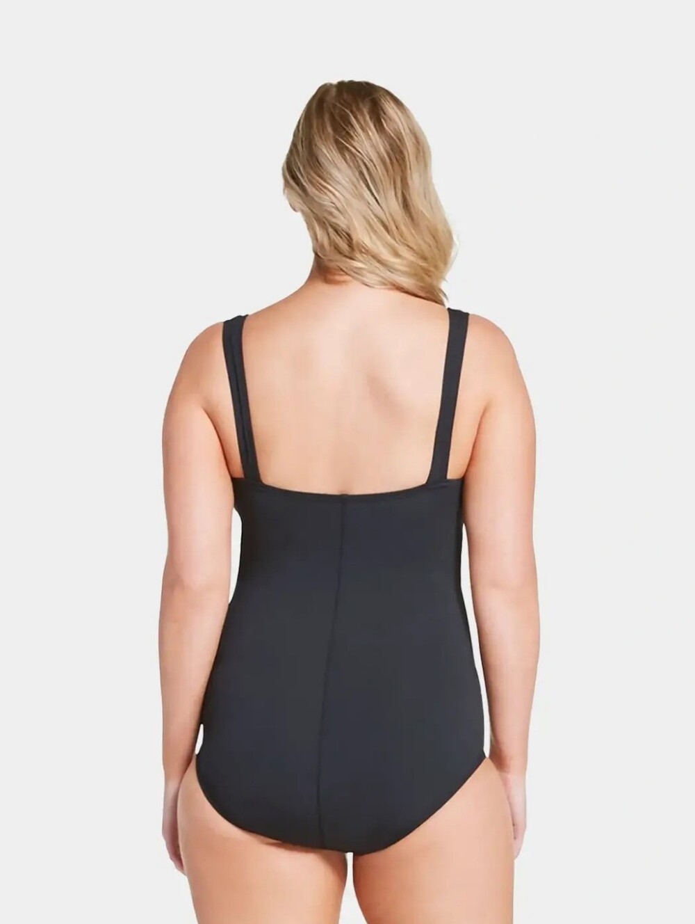 Speedo Women's Solid Shirred One Piece Swimsuit - Picture 2 of 7